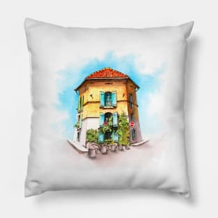 Provancal house in Arles, France Pillow