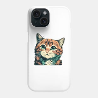 Retro Cute Cat Vintage Style Funny Cat Phone Case