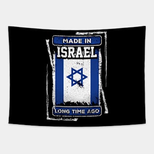 Israel Flag Born Distressed Novelty Gift Tapestry