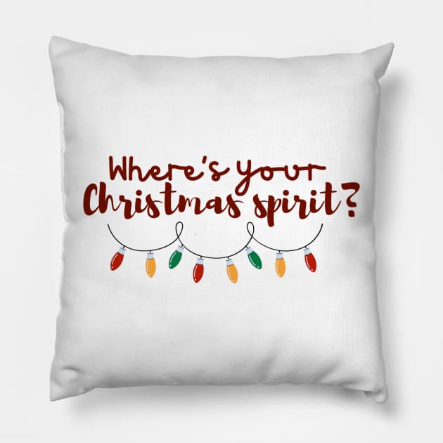 Fun Christmas Spirit Apparel Pillow by Topher's Emporium