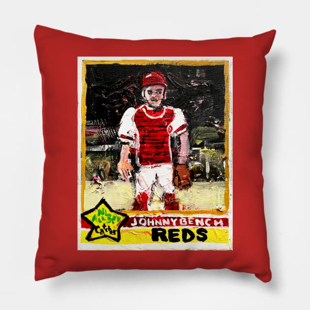 Johnny Bench Pillow by ElSantosWorld