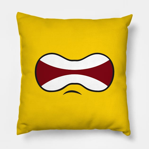 Me Angry Emoticon Expression Design For Women, Men, Kids or Public Use Pillow by Ultra Silvafine