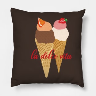 La Dolce Vita Gelato Cones Pillow