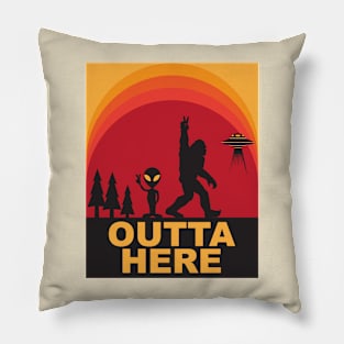 Sasquatch Alien Pillow