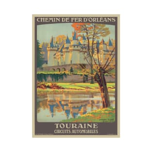 Touraine Circuits Automobiles France Vintage Poster 1920s T-Shirt