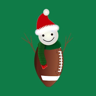 American Football Snowman T-Shirt T-Shirt