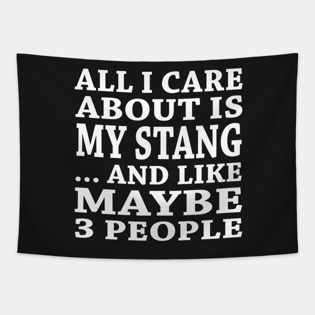 All  ICare About Is My Stang And Like Maybe 3 People Tapestry by hoberthilario