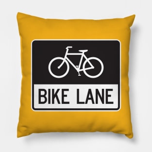 MUTCD Bike Lane Sign R03-17 Pillow