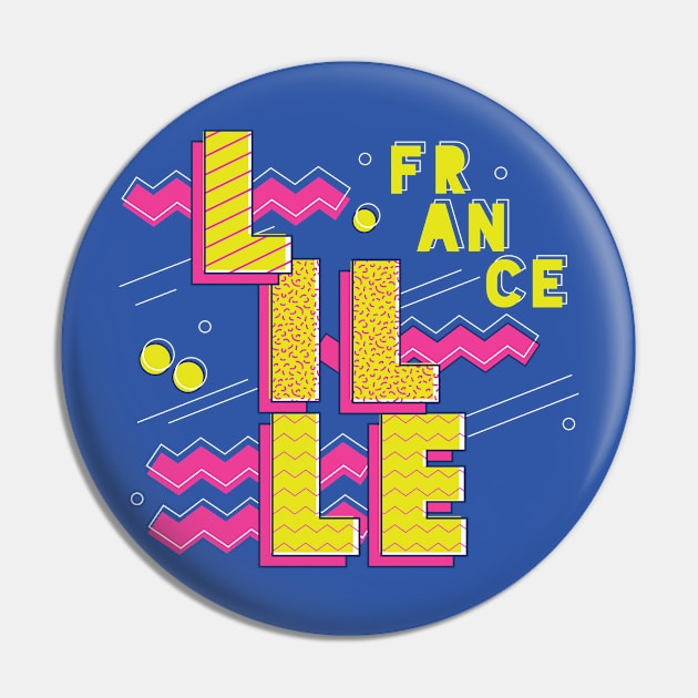 Retro 90s Lille, France Pin by SLAG_Creative