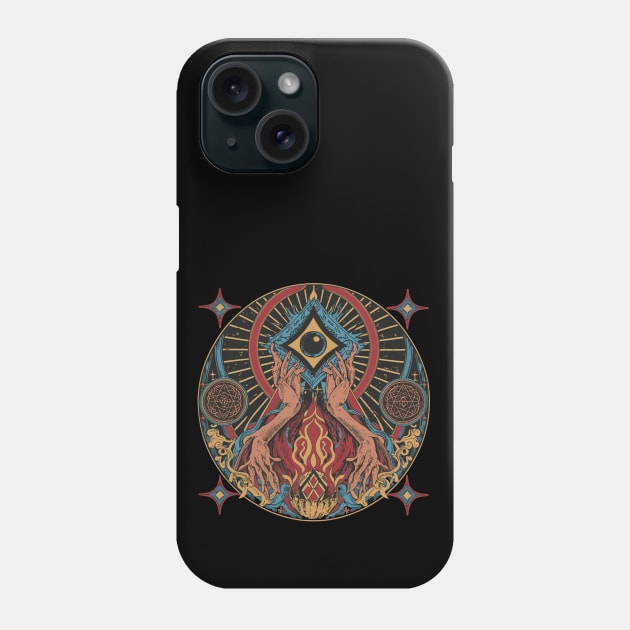 Spectral Symphony: Black Magic Artistry Phone Case by Lucifer