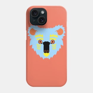 Koala Bear Face, blue Phone Case