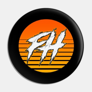 The Fall Horsemen Synthwave Logo Pin