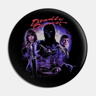 80s 90s Deadly Games Horror Movie Pin