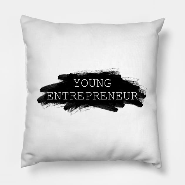 Young entrepreneur urban style Pillow by Uniskull
