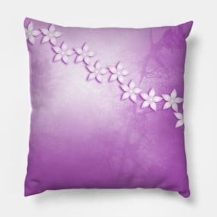 Abstract flowers and texture in pink Pillow