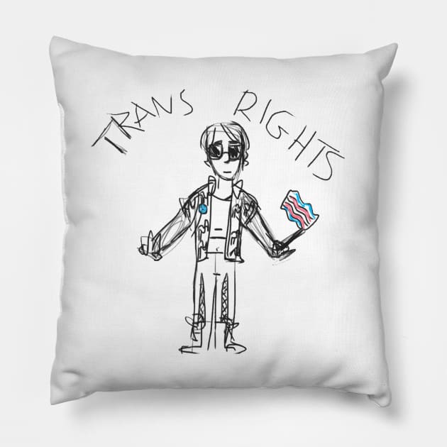 Trans Rights Jim Pillow by Wrenvibes