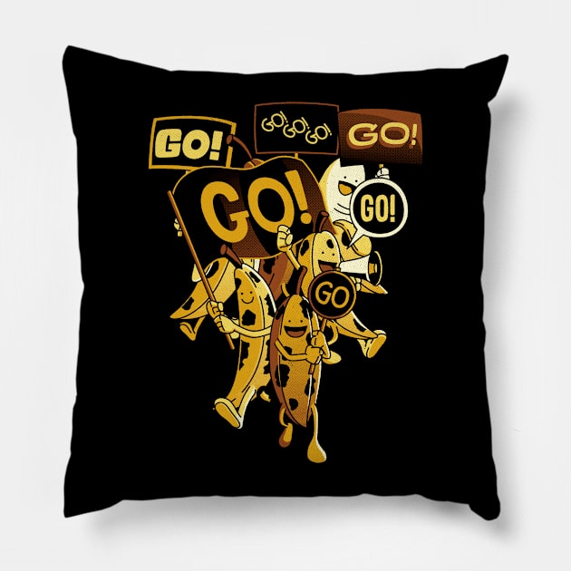 Go Go Go Bananas by Tobe Fonseca Pillow by Tobe_Fonseca