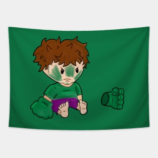 Grumpy Green Kid Tapestry