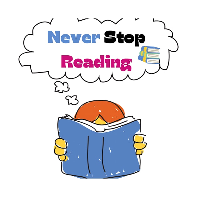 Never Stop Reading by Craftdrawer