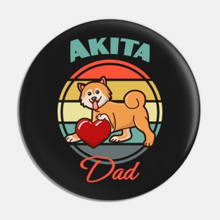 Akita Inu Dad Dog puppy Lover Cute Mothers Day Father's day Pin