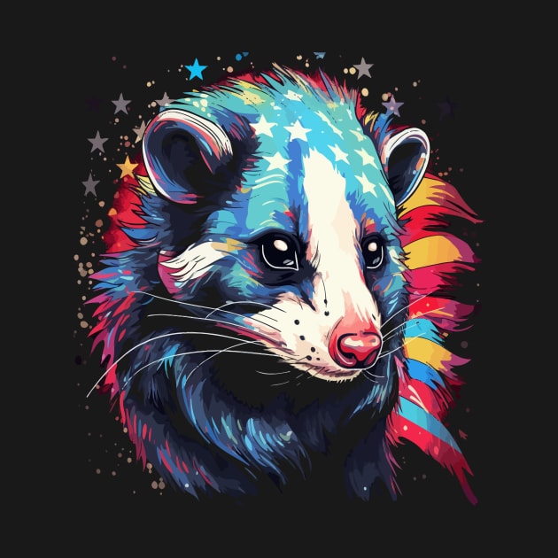 Patriotic Opossum by JH Mart