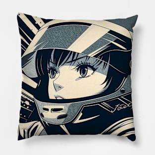 Retro Anime Racing Girl Vintage 70s 80s 90s Japan Pillow