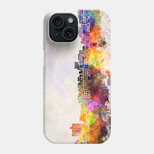 Billings skyline in watercolor background Phone Case