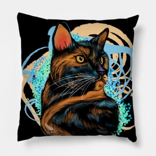 Marozi Posey, Colorful Cat Series #2 Pillow