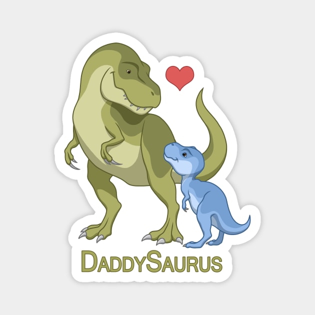 DaddySaurus T-Rex Father & Baby Boy Dinosaurs Magnet by csforest