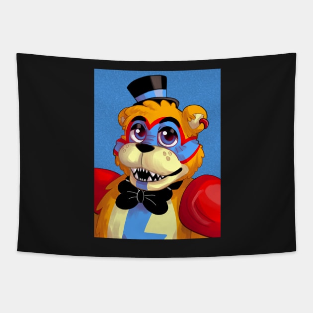 Freddy Fazbear Rockstar Row Poster Tapestry by Maru-Chan-Shop