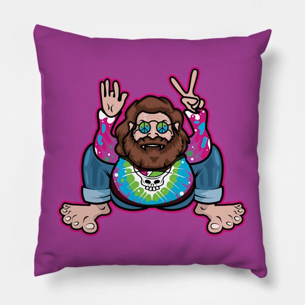 Young Peace Hippie Pillow by Gimmickbydesign