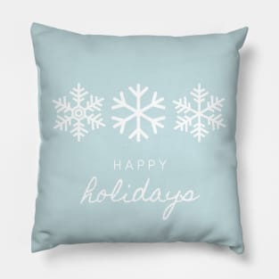 Holiday Collection - Happy Holidays (Blue/White) Pillow