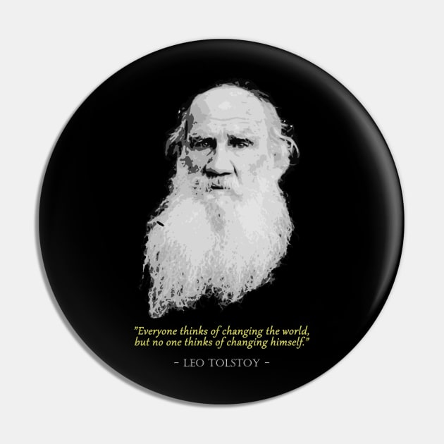 Leo Tolstoy Quote Pin by Nerd_art