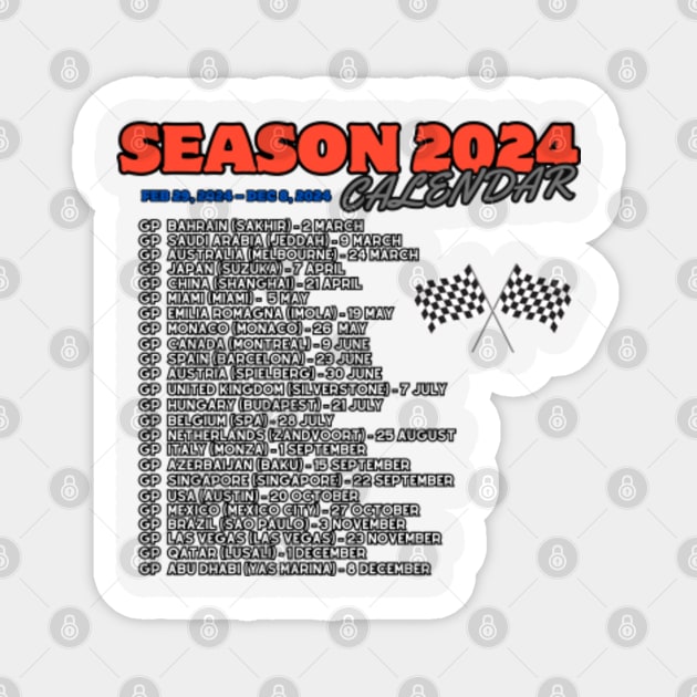 Formula 1 calendar 2024, season 2024 Formula 1 Car Race