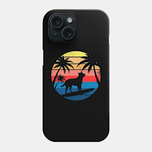 dog surf gifts cute dog surfing summer Phone Case