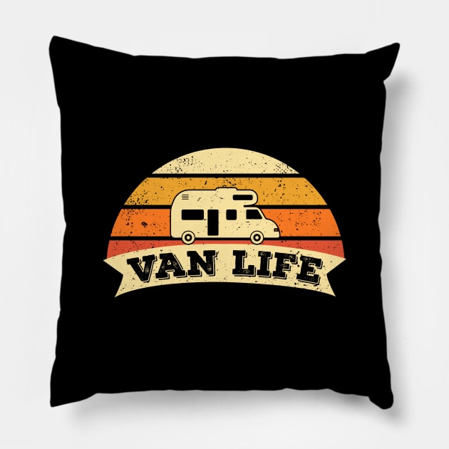 Van Life RV Camping Camper Caravan Motorhome Gift Pillow by Dolde08