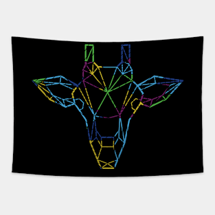 Funny giraffe colorful tshirt Tapestry