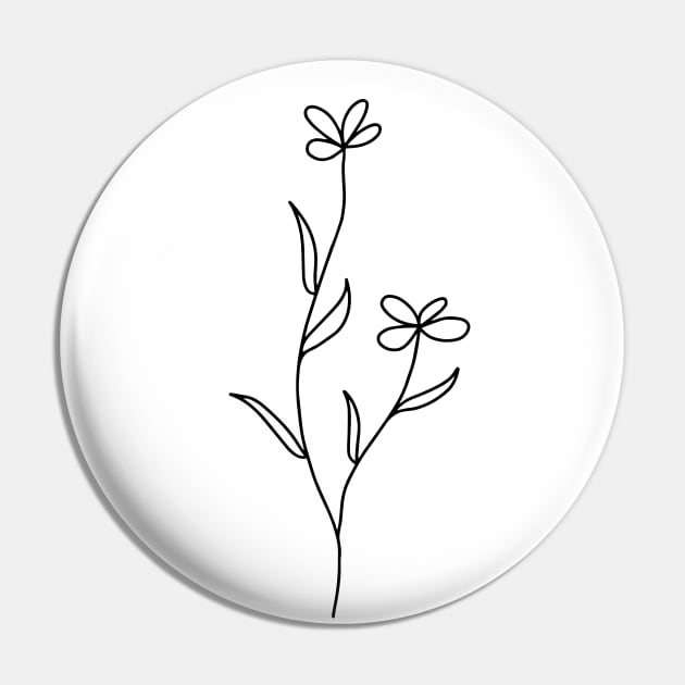 Fine Line Flower Drawing | Artwork by Julia Healy Pin by juliahealydesign