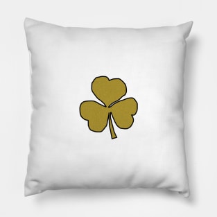 Small Gold Shamrock for St Patricks Day Pillow