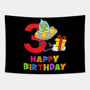 3rd Birthday Party 3 Year Old Three Years Tapestry