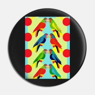 PRETTY POSTER STYLE PARROTS Pin