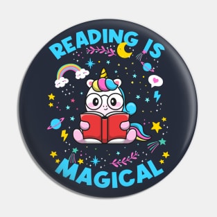 Reading Is Magical | Cute Reading Unicorn Pin