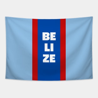 Belize in Belize Flag Colors Vertical Tapestry