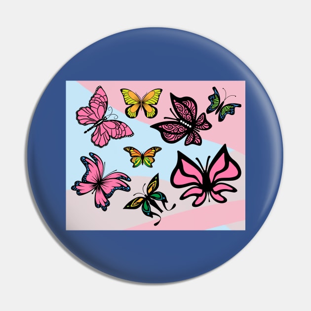 Beautiful Colorful Butterflies Pin by flofin