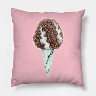 Ice cream cone with Bride of Frankenstein hair Pillow