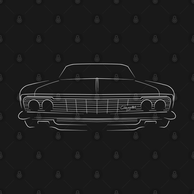 1966 Chevy Impala - front stencil, white by mal_photography