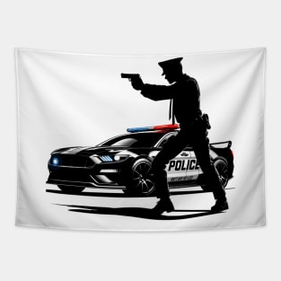 Police Car Tapestry