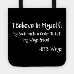 BTS Wings Lyrics Quote Tote