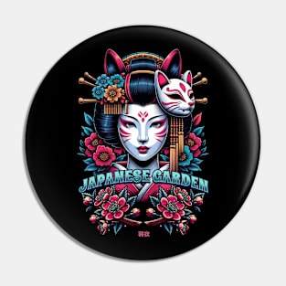 Geisha Japanese Gardening Pin