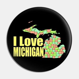 USA state: Michigan Pin